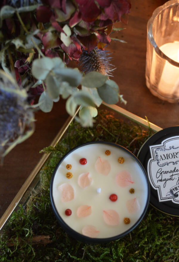 Bougie parfumée Amortentia, senteurs fleuries