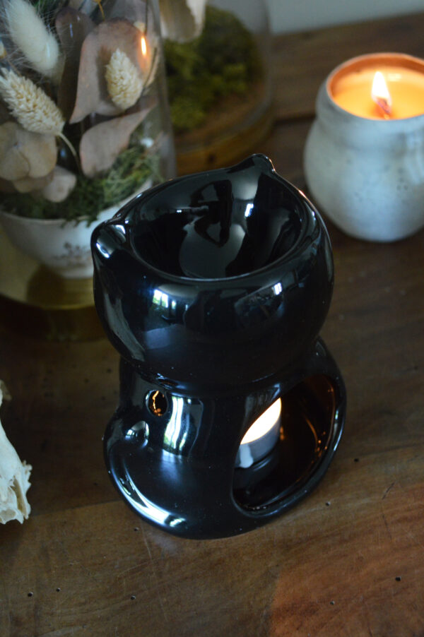 Brûleur pour fondant parfumé, Chat noir – Image 2