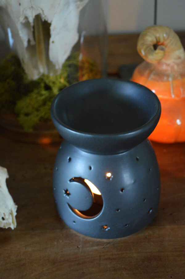 Brûleur pour fondant parfumé, Lune et étoiles
