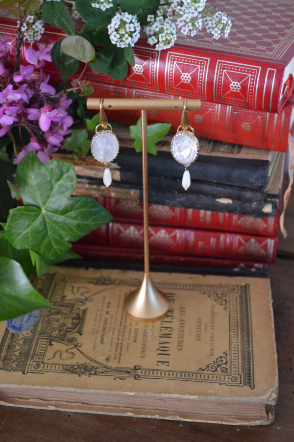 Boucles d'oreilles Ex Voto en nacre – Image 2