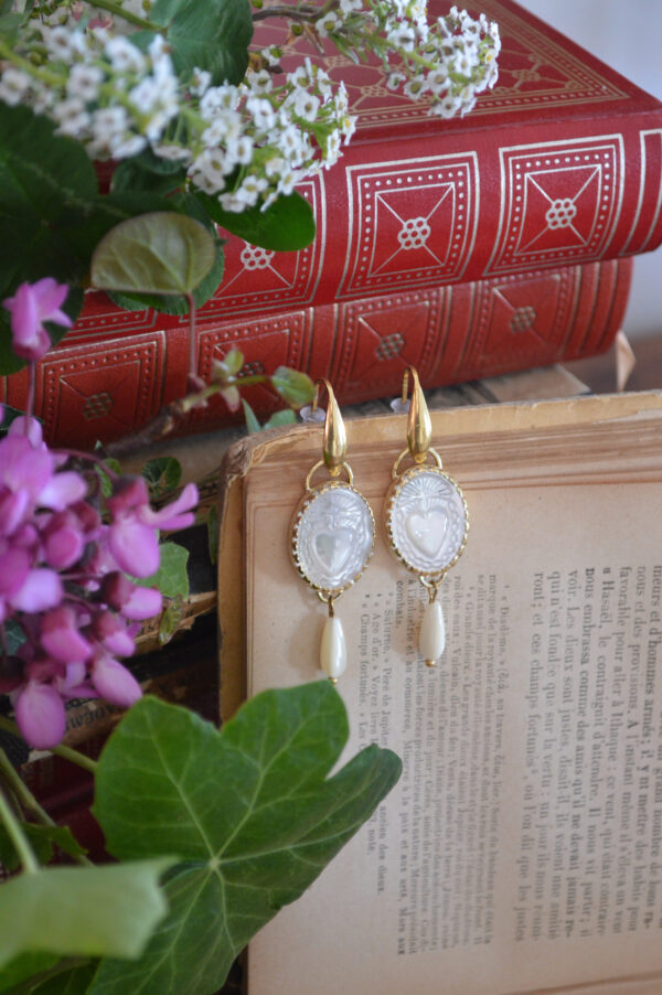 Boucles d'oreilles Ex Voto en nacre – Image 3