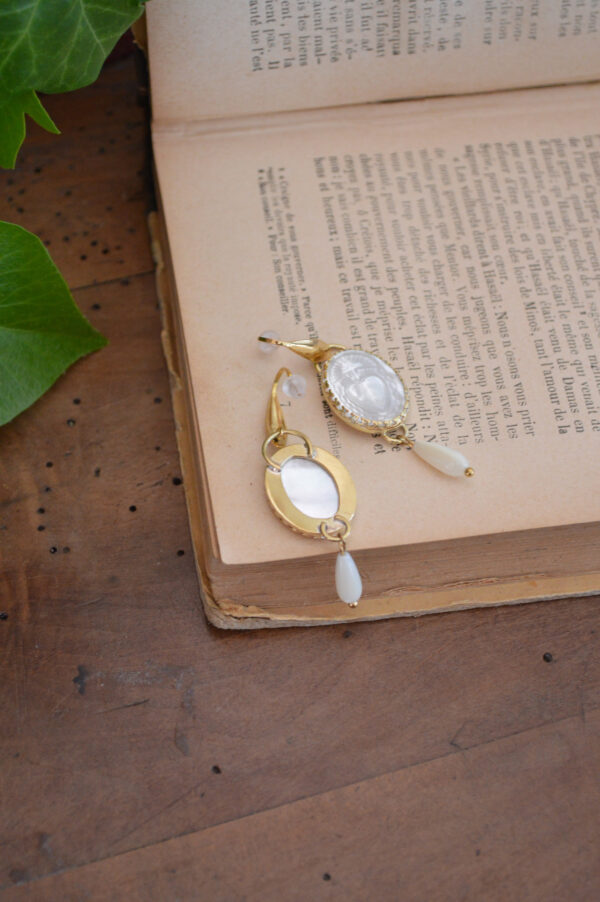 Boucles d'oreilles Ex Voto en nacre – Image 4