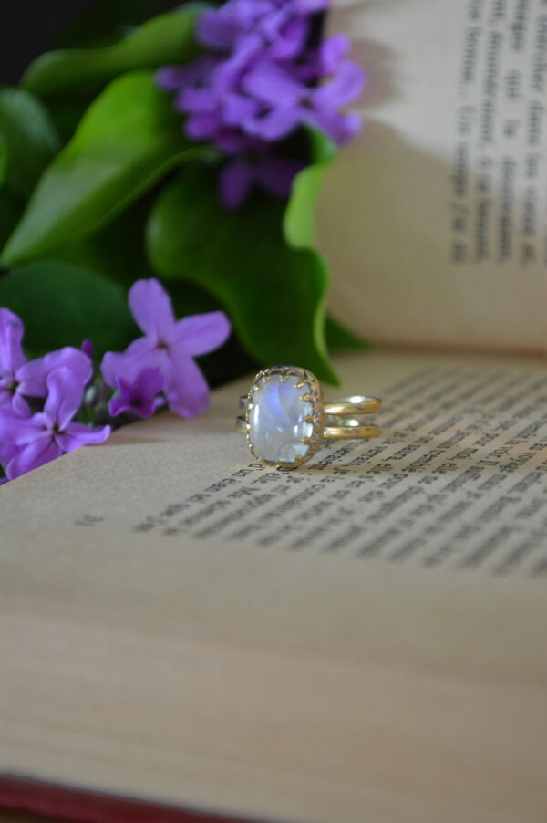 Bague Éclat lunaire, pierre de lune – Image 2