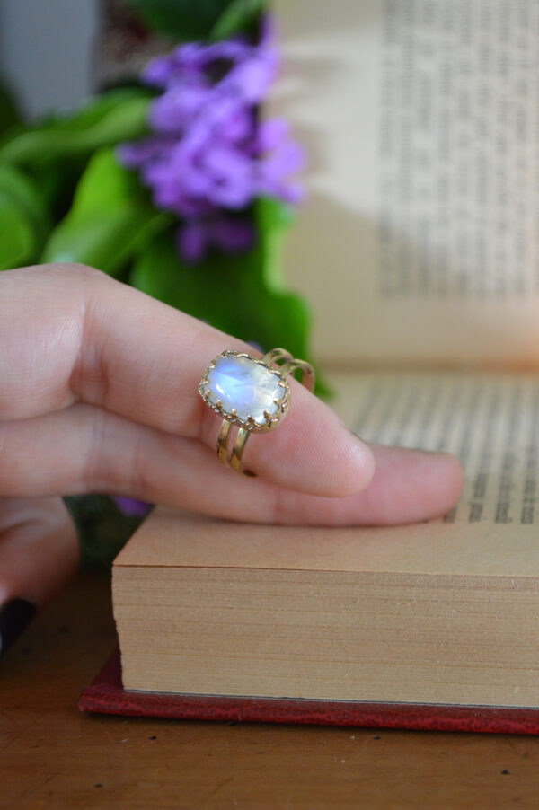 Bague Éclat lunaire, pierre de lune – Image 3