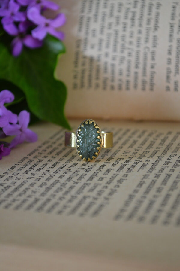 Bague Fragment Sylvestre, cyanite verte