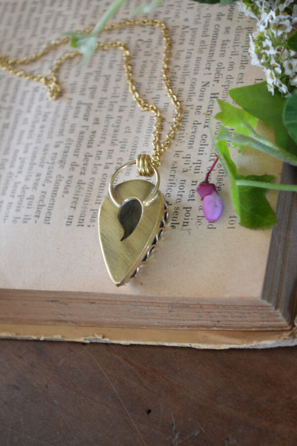 Pendentif goutte et labradorite jaune – Image 6