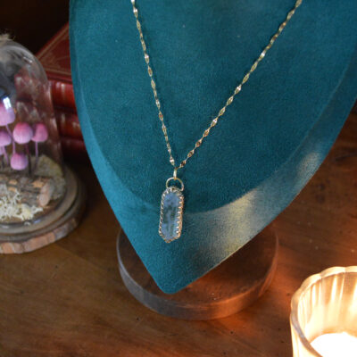 Pendentif Fragment Sylvestre, agate mousse