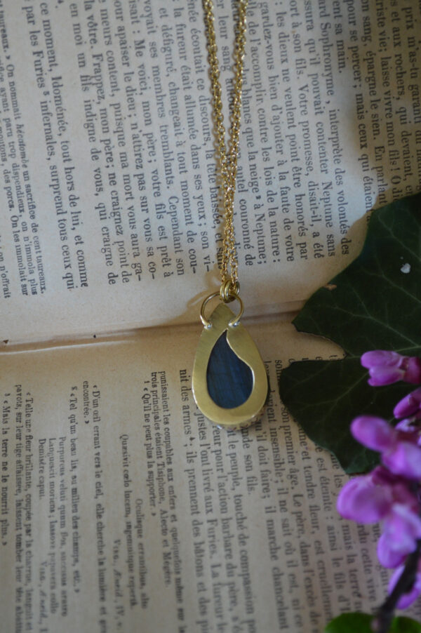 Pendentif goutte, labradorite bleue – Image 4