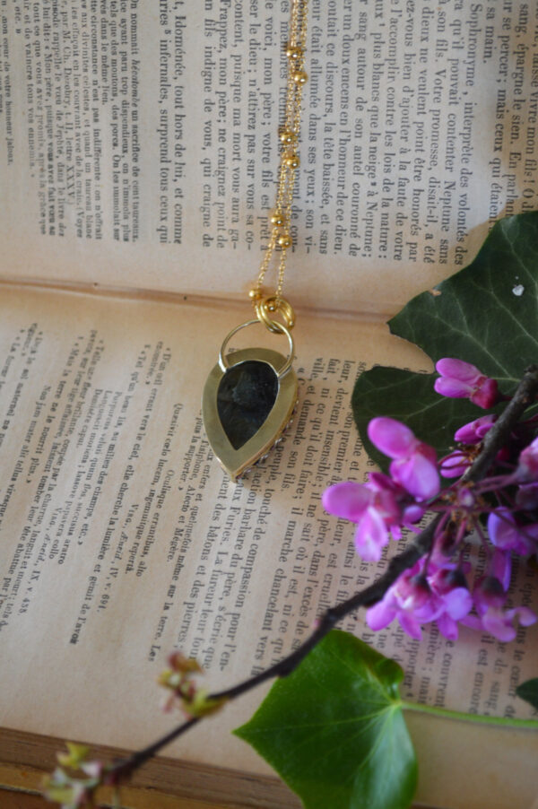 Pendentif Fiole, labradorite violette – Image 4