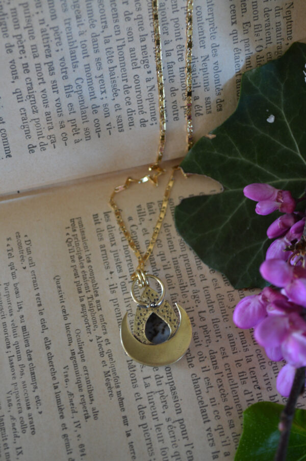 Pendentif lunaire et agate dendritique – Image 4