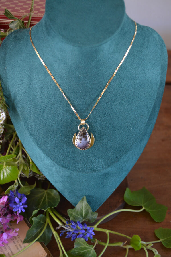 Pendentif lunaire et agate dendritique – Image 2