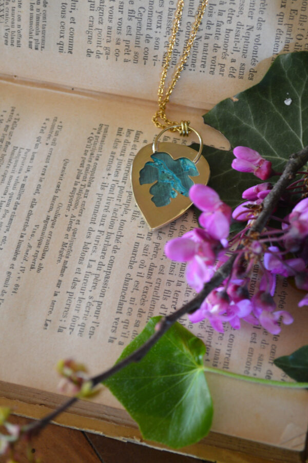 Pendentif goutte malachite chrysocolle – Image 5