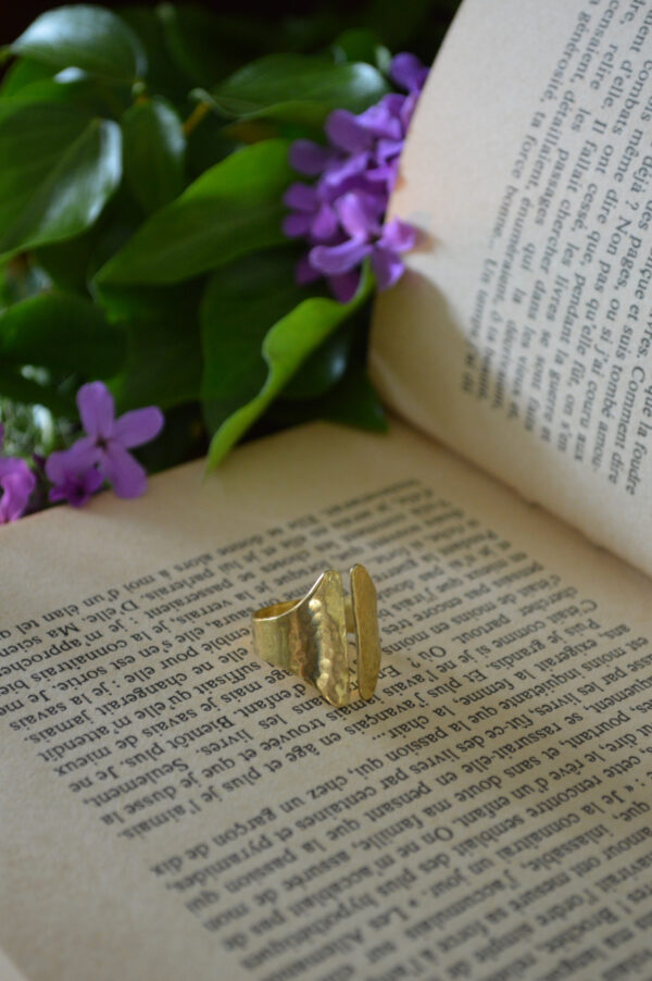 Bague martelée symétrique