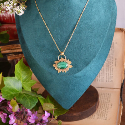 Pendentif solaire et malachite