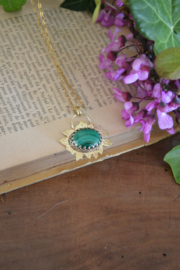 Pendentif solaire et malachite – Image 2