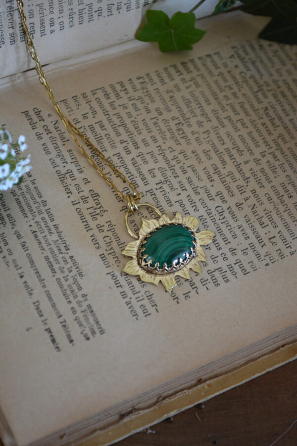 Pendentif solaire et malachite – Image 3