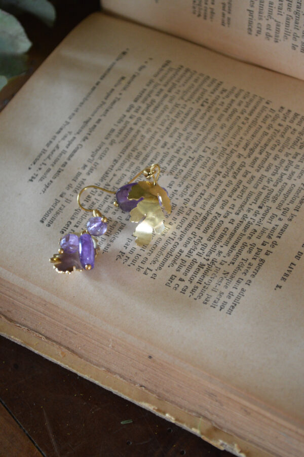 Boucles Baies sylvestres, perles d'améthyste – Image 5