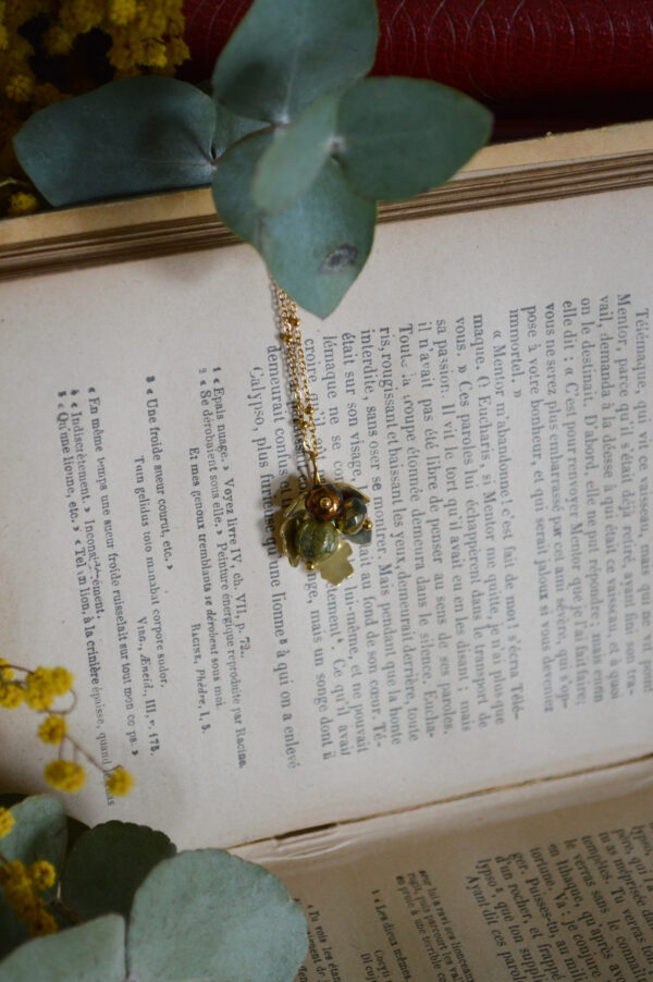 Pendentif Baies sylvestres, perles de verre tchèque