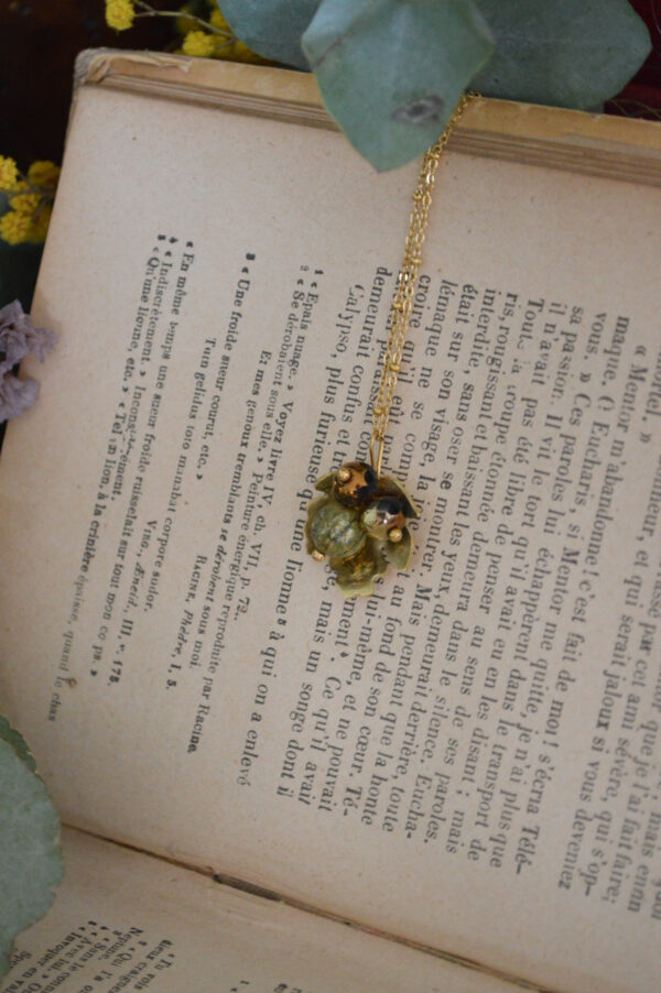 Pendentif Baies sylvestres, perles de verre tchèque – Image 2