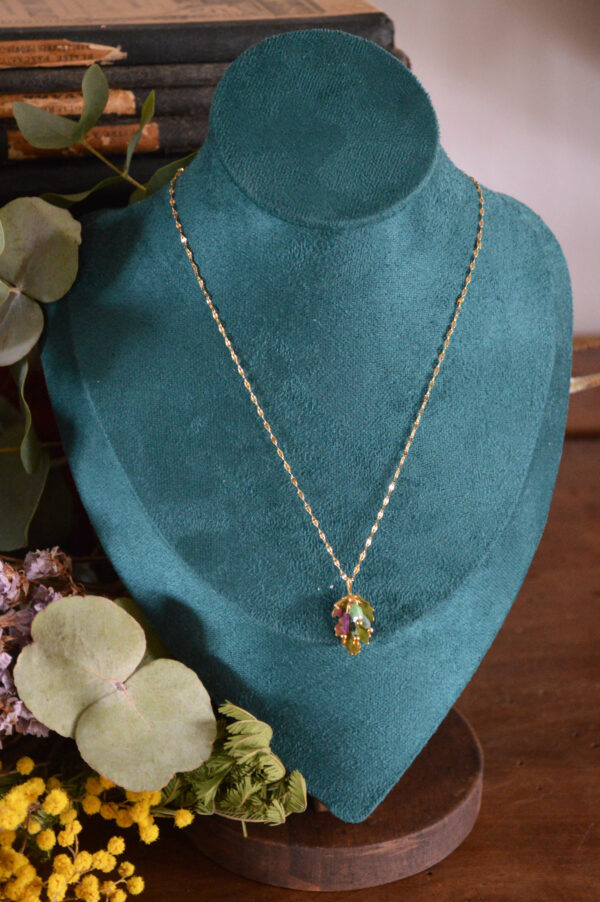 Pendentif Baies sylvestres, rubis zoïsite