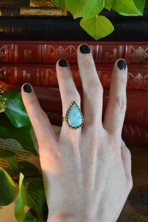 Bague Larme d'Amphitrite, larimar – Image 2