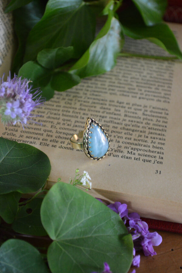 Bague Larme d'Amphitrite, larimar – Image 3