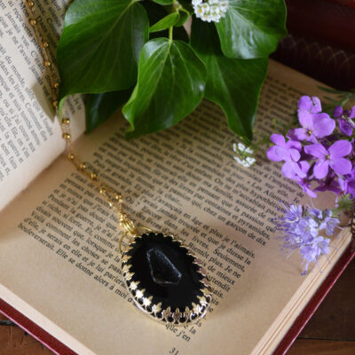 Pendentif Sous la Montagne, Onyx druzy