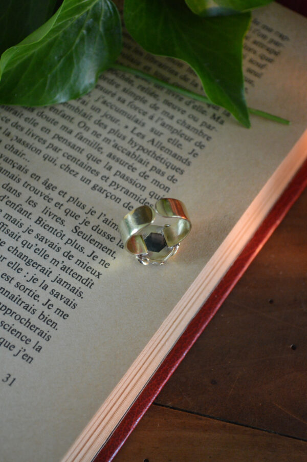 Bague Promesse d'Artémis, agate mousse – Image 5