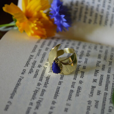 Bague Chant Lunaire, lapis lazuli