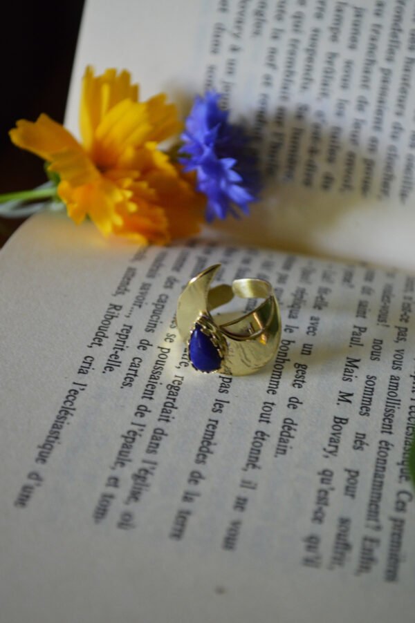 Bague Chant Lunaire, lapis lazuli