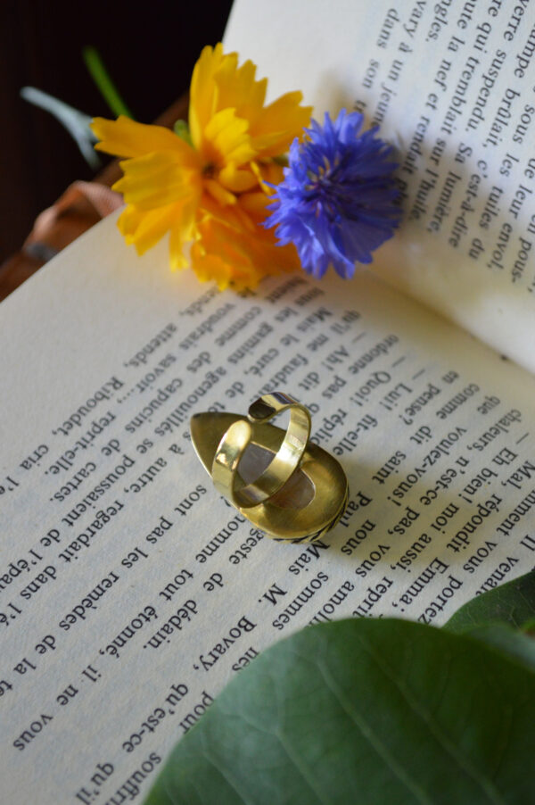 Bague Larme d'Hélios, quartz rutilé doré – Image 5