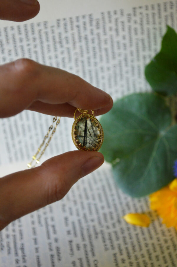 Pendentif La Voie des Méliades, préhnite – Image 4