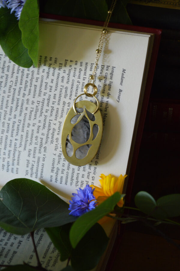 Large pendentif Faveurs d'Arès, quartz rutilé noir – Image 5