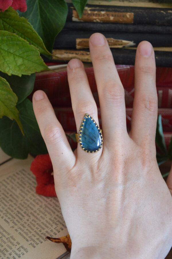 Bague Reflets du lagon, labradorite bleue – Image 3