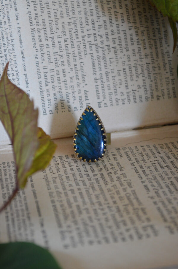 Bague Reflets du lagon, labradorite bleue – Image 2