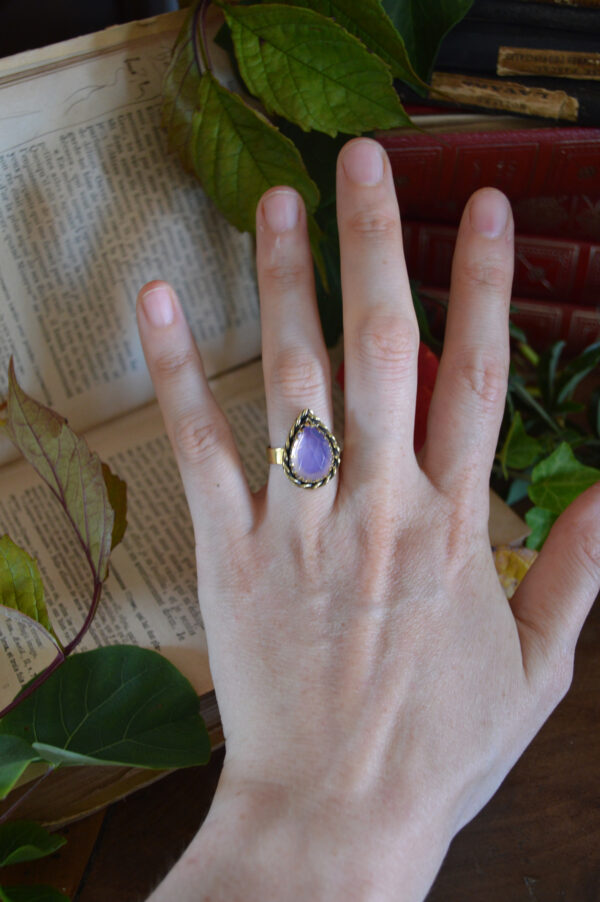 Bague Larme de Jupiter, quartz lavande – Image 3