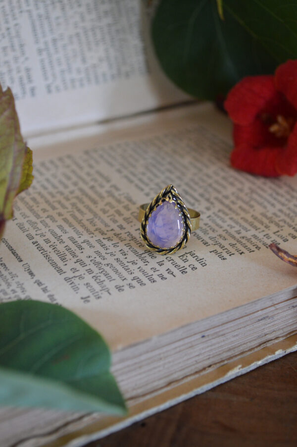 Bague Larme de Jupiter, quartz lavande – Image 2