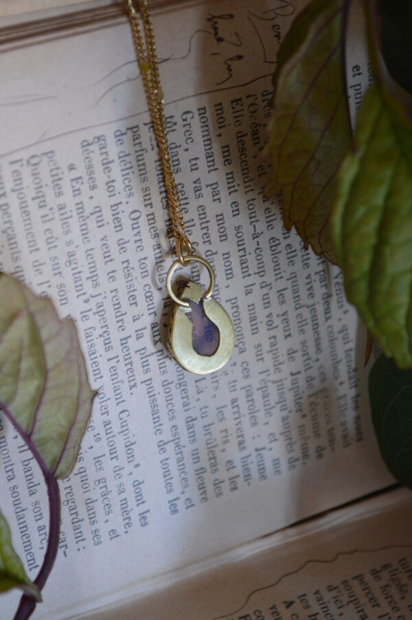Pendentif Larme de Jupiter, quartz lavande – Image 2