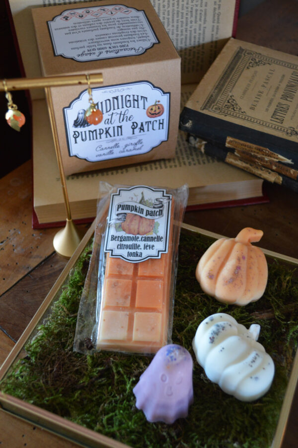 [Précommande] Box Halloween - Fondants parfumés et boucles d'oreille citrouille