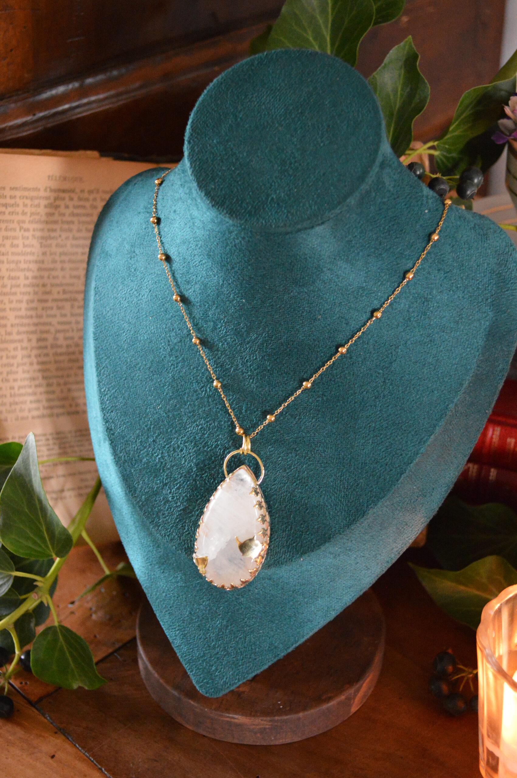 Pendentif A l'Heure du Thé, pierre de lune – Image 7