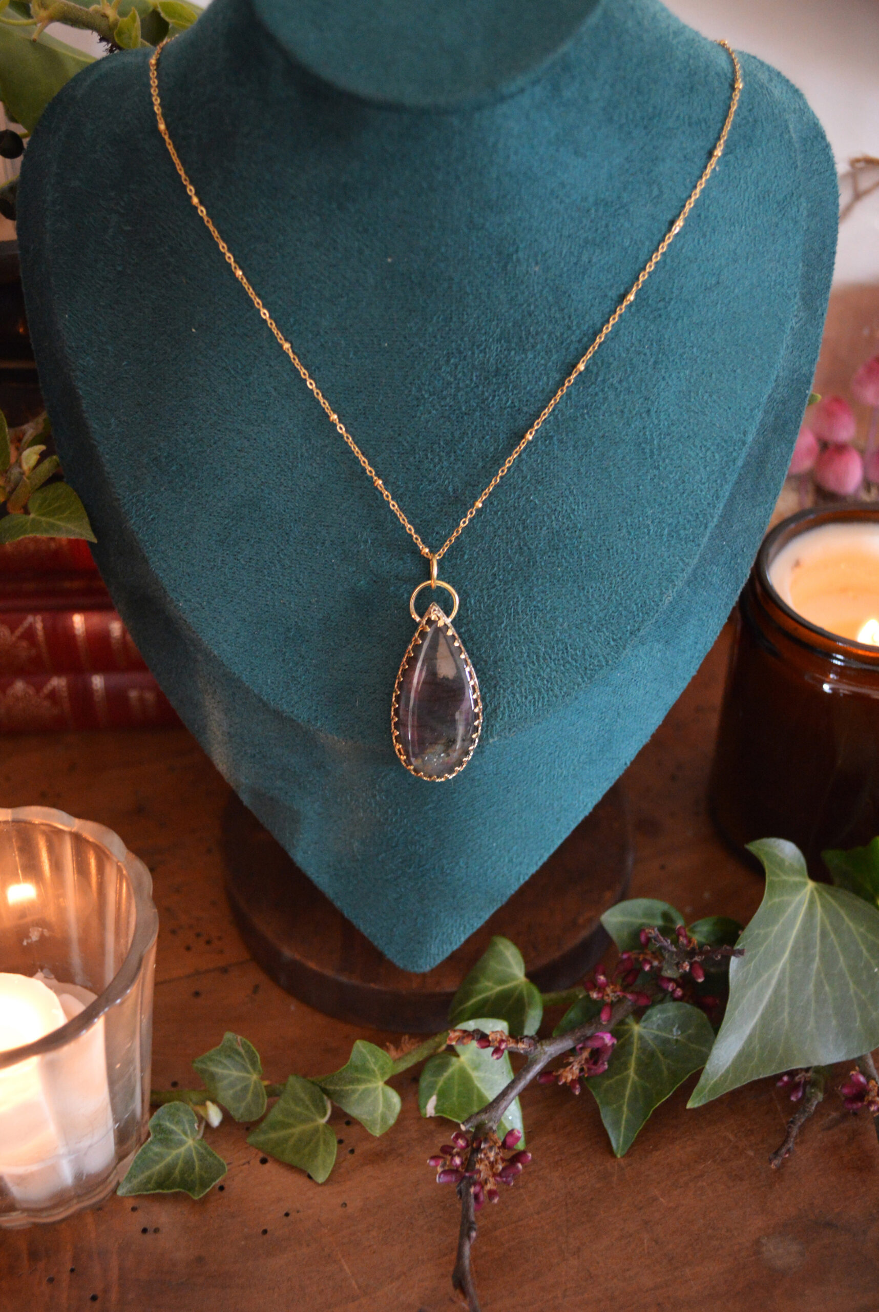 Pendentif Fiole, Labradorite violette – Image 5