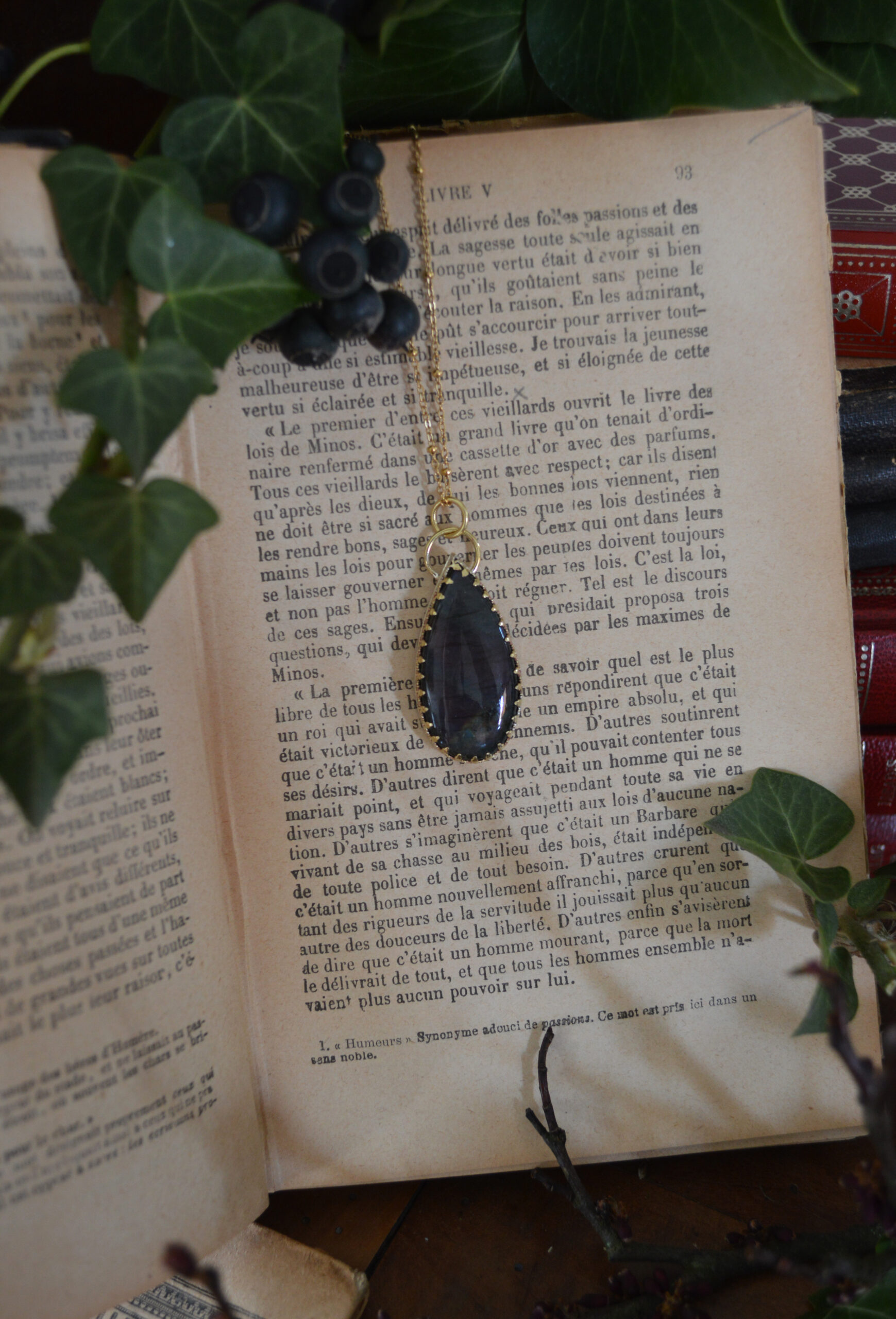 Pendentif Fiole, Labradorite violette – Image 4