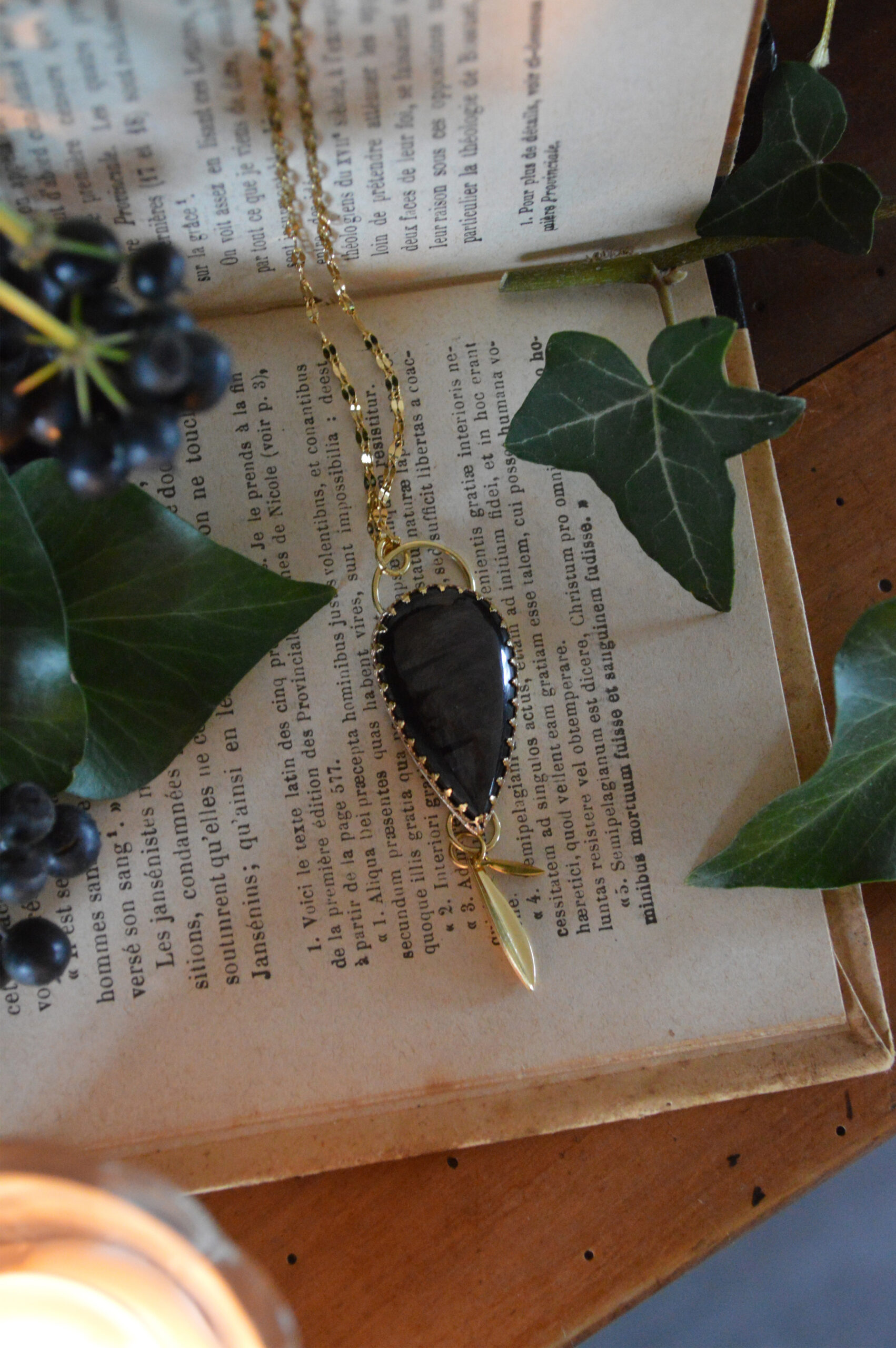 Pendentif Ecaille de Tiamat, hypersthène – Image 4