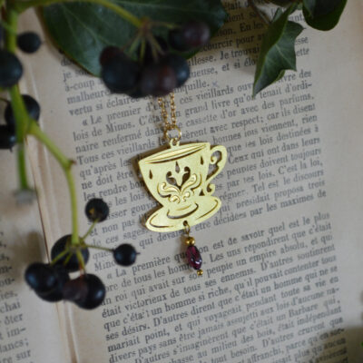 Pendentif Tea Party, grenat