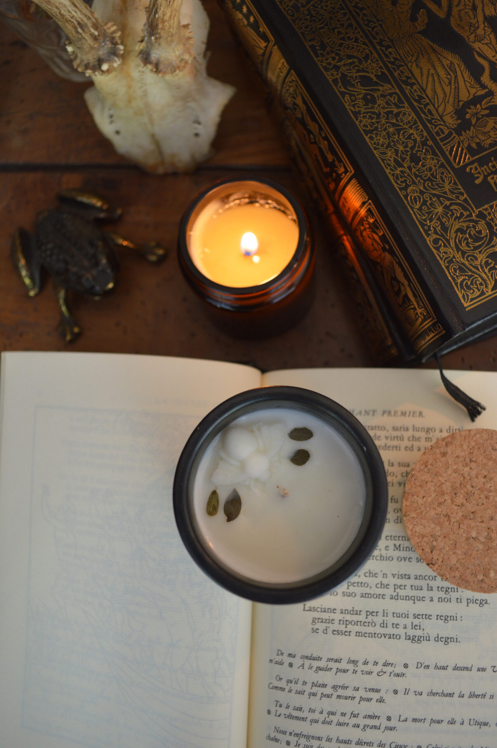Bougie parfumée Baron Samedi, pot en céramique
