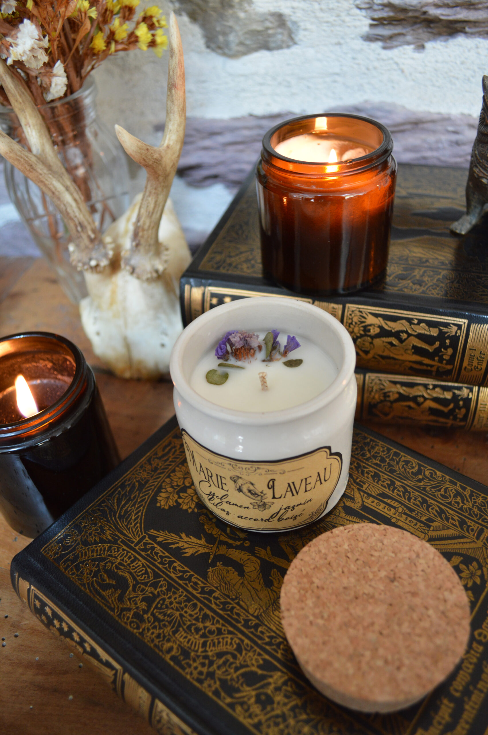 Bougie parfumée Marie Laveau, pot en céramique – Image 2