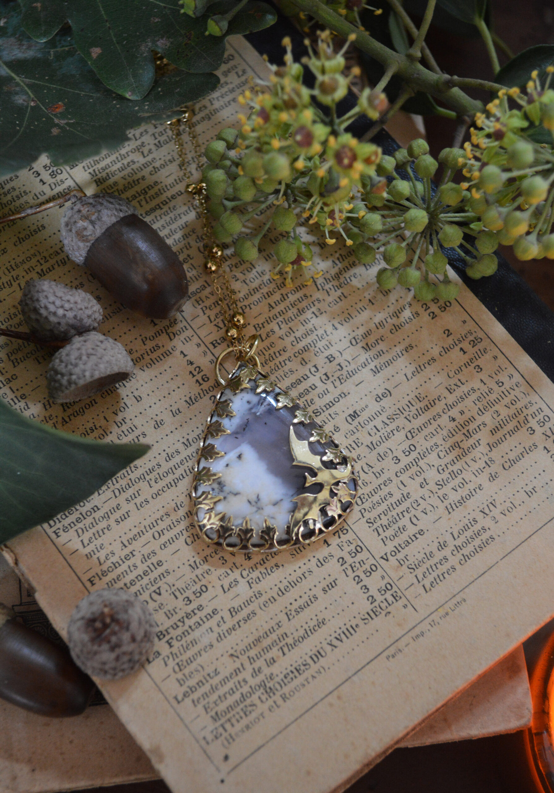 Pendentif l'Envol draconique, opale dendritique – Image 3