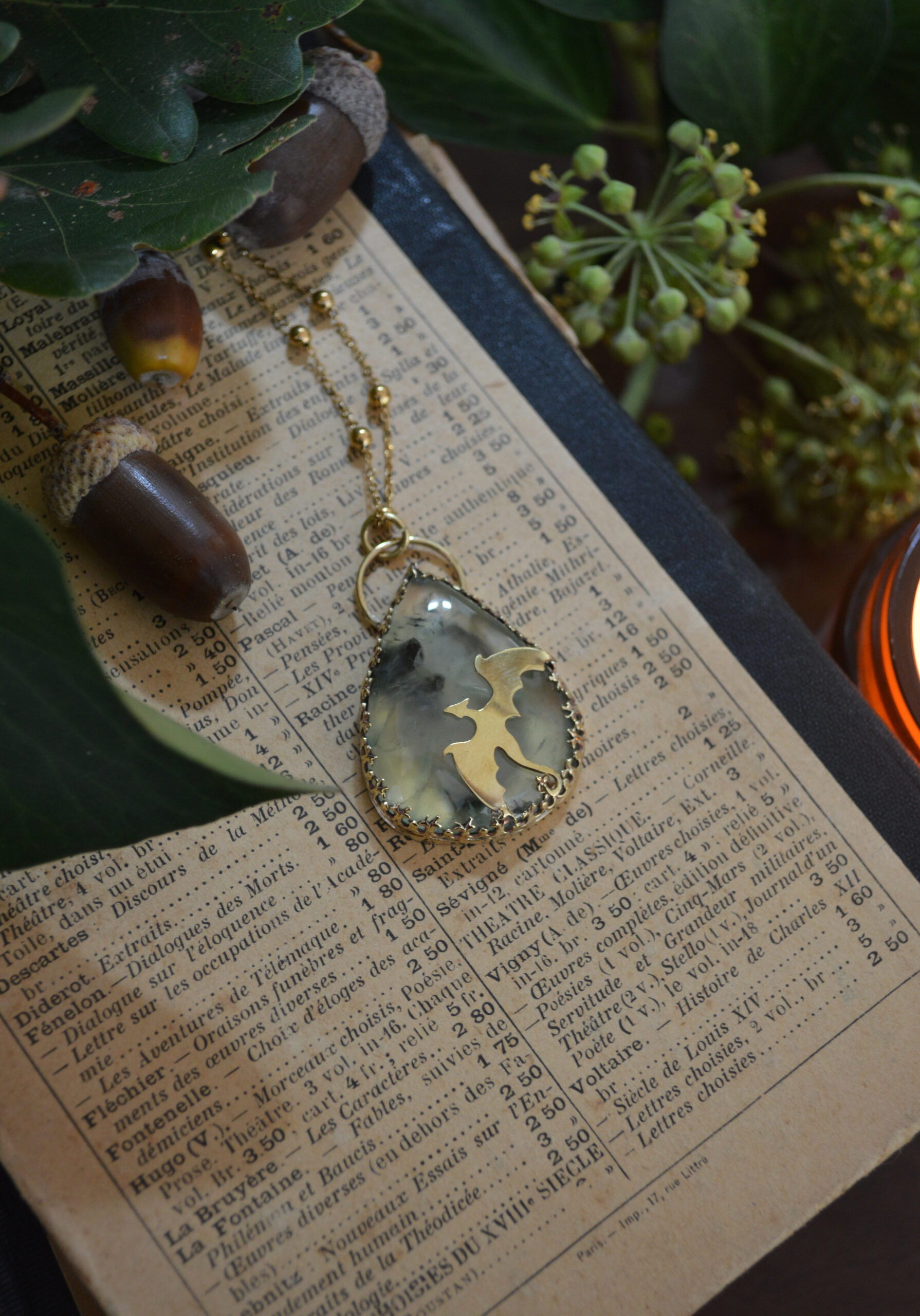 Pendentif l'Envol draconique, préhnite – Image 2